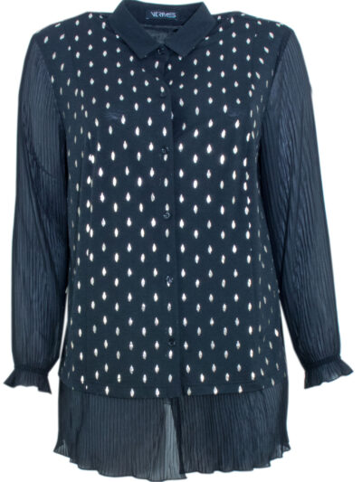 Verpass Bluse Tupfen Plissee