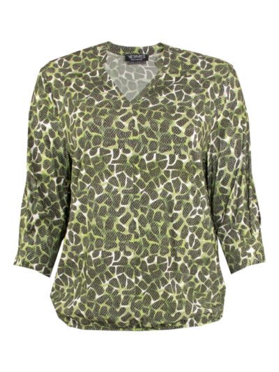 Verpass Blusen-Shirt grün gemustert