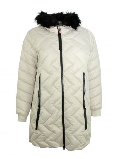 Etage Hooded Quilted Jacket with stretch plus size