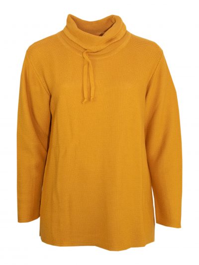 KjBRAND sweater turtleneck strings rib look curvy size name brand fashion