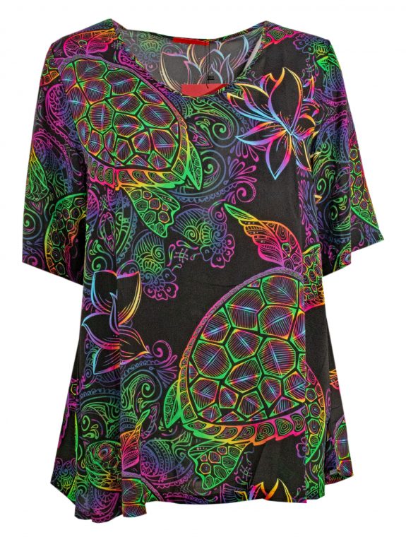 Mohnmaedchen Tunic Blouse turtle print