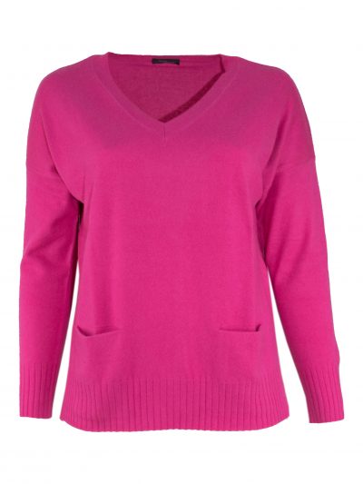 Sandra Portelli Sweater cashmere pockets plus size
