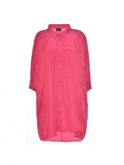 Gozzip long Shirt uni pink plus size