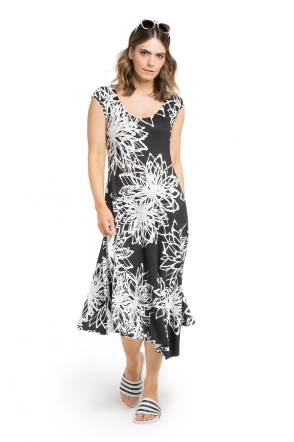 Doris Streich Dress black & white pointed plus size fashion online