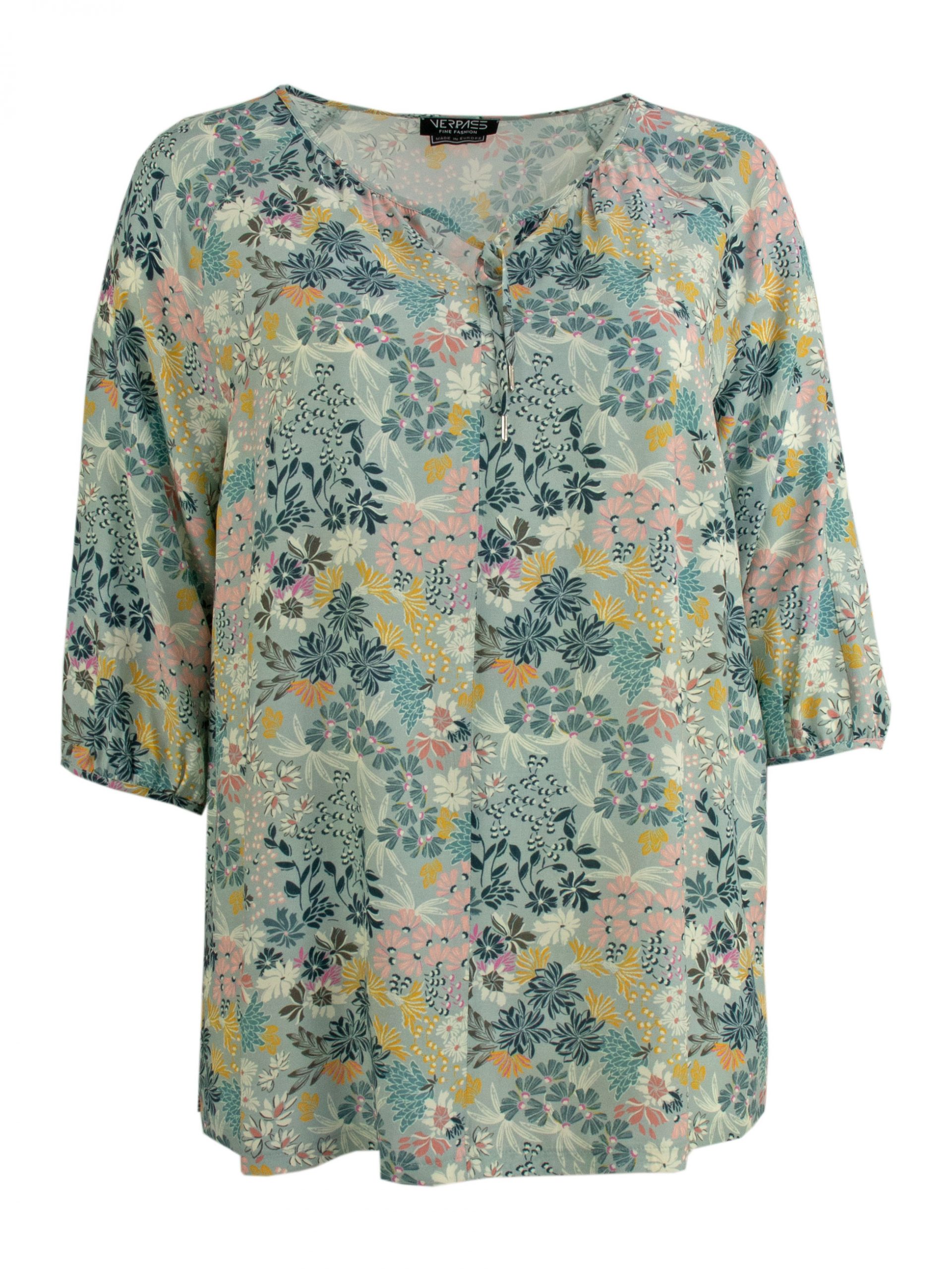 Verpass Tunika Bluse grün Blüten große Größen