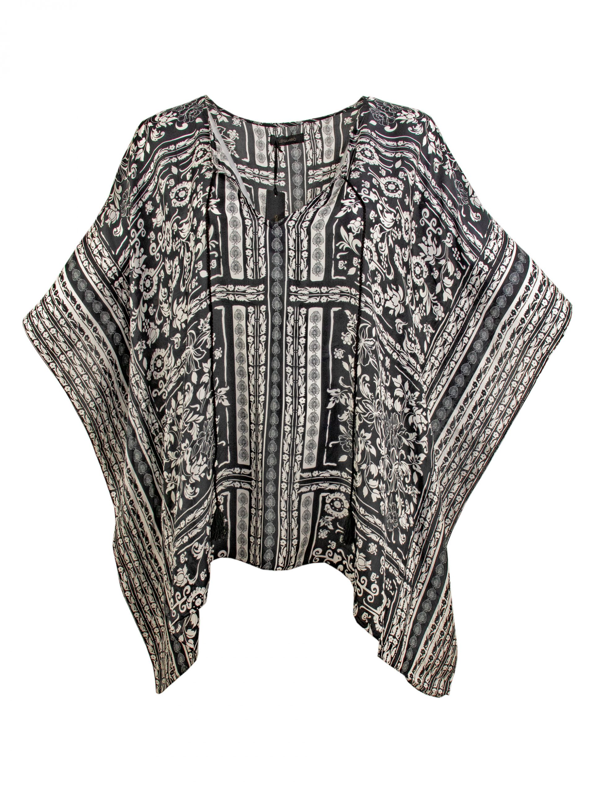 Elena Miro tunic silk black & white plus size fashion online