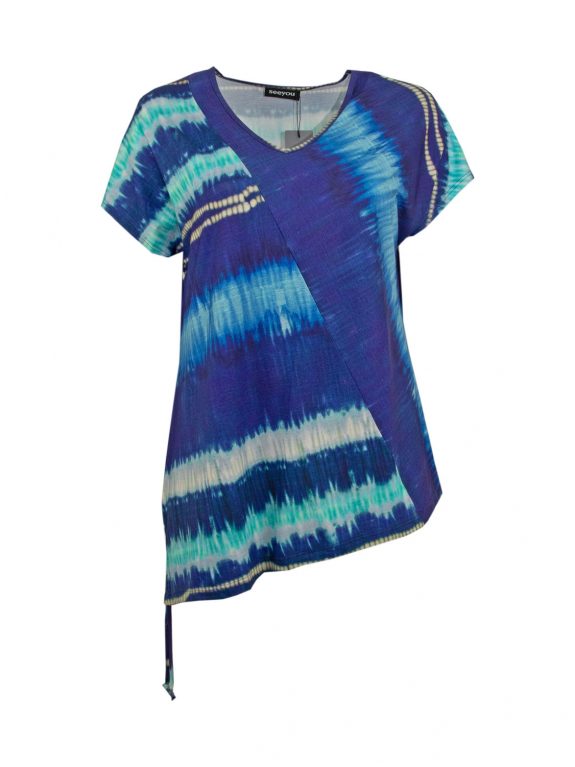 seeyou Shirt asymmetrisch blau leuchtfarbe große Größen Mode online kaufen