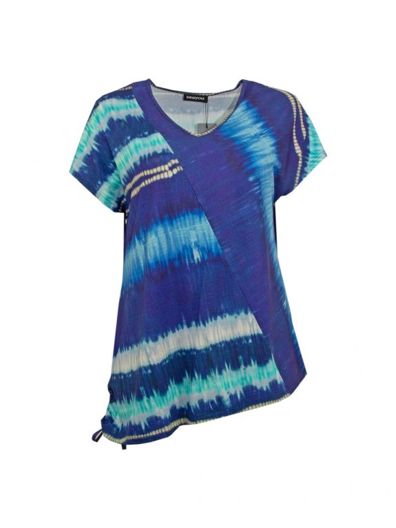 seeyou Shirt asymmetrisch blau leuchtfarbe große Größen Mode online kaufen