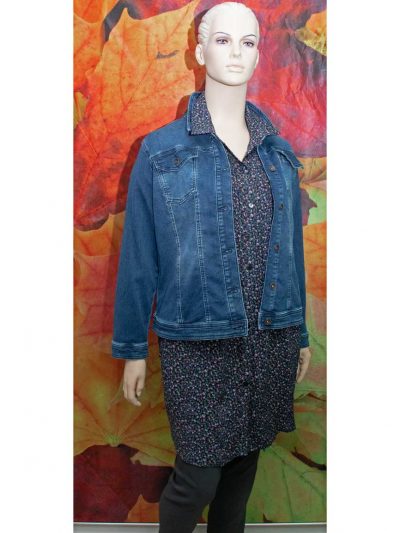 Gozzip millefleur blouse with denim jacket plus size fashion online