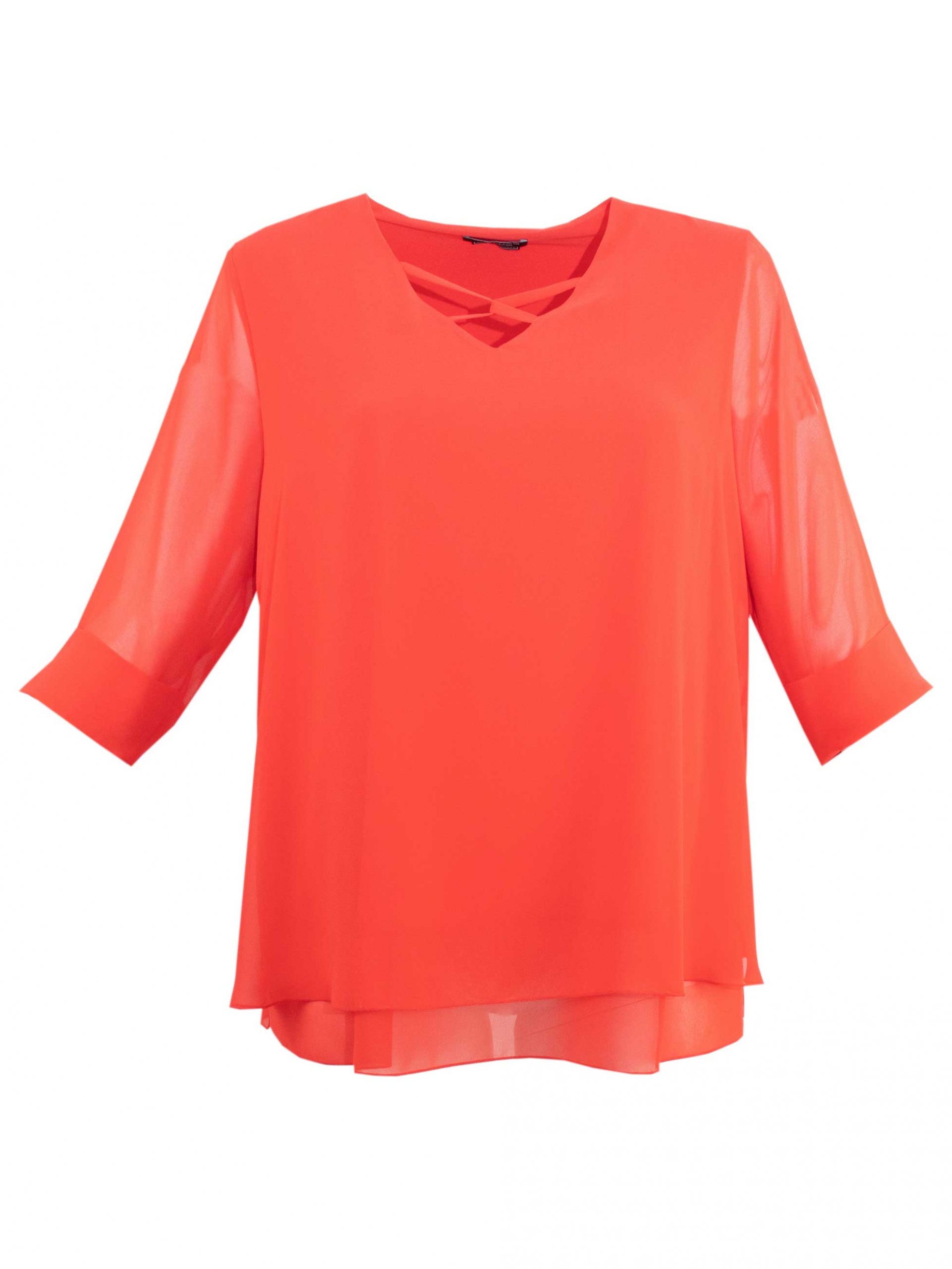 Verpass Tunika Bluse Shirt Chiffon rot große Größen Mode online