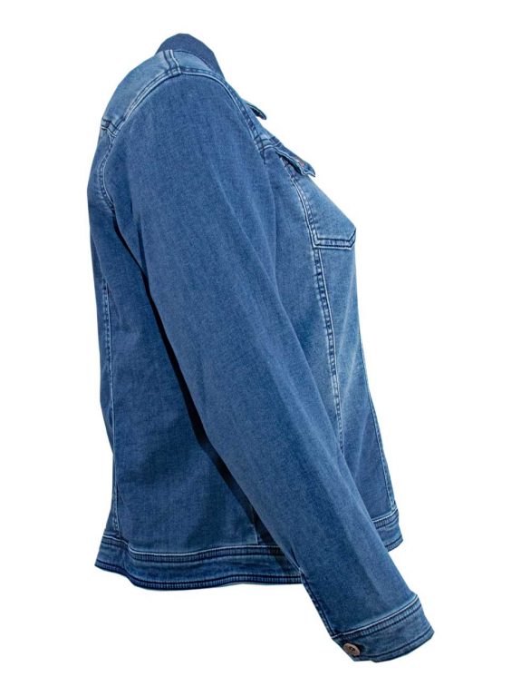 Chalou  stretchy Jeans Jacket plus size fashion online
