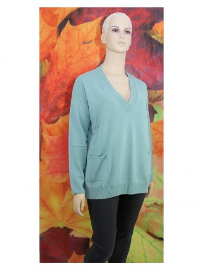 Elena Miro sweater turquoise and slimline pants plus size name brand fashion online