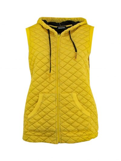 seeyou quilted yellow waistcoat plus size fashion online