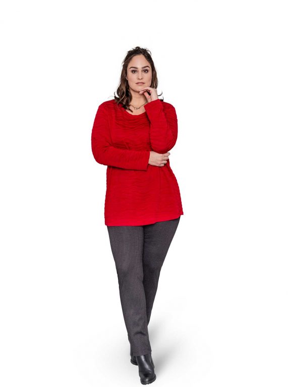 KjBRAND Pullover rot Cloque große Größen Mode online