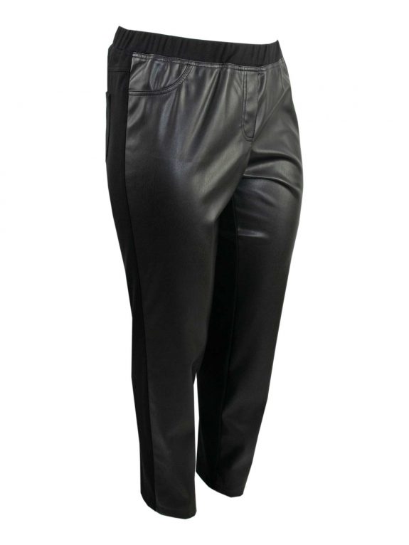 KjBRAND trousers imitation leather jersey plus size fashion online