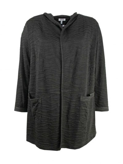 KjBRAND jacket hood wavy plus size fashion online
