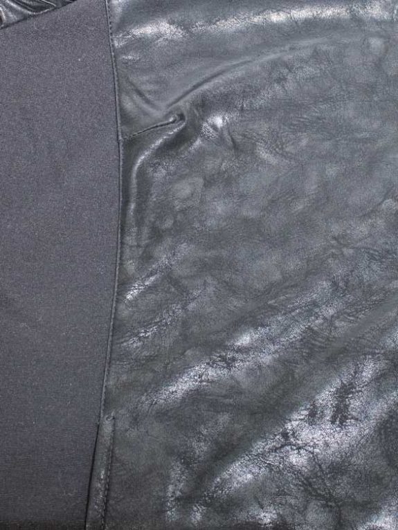 KjBRAND schwarze Hemd-Jacke glänzendes Lederimitat große Größen Mode online