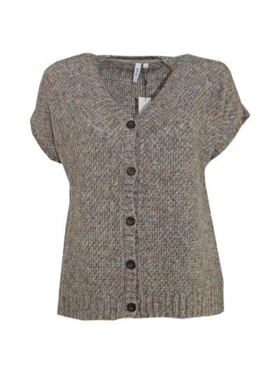 CISO Waistcoat mottled grey plus size fashion online