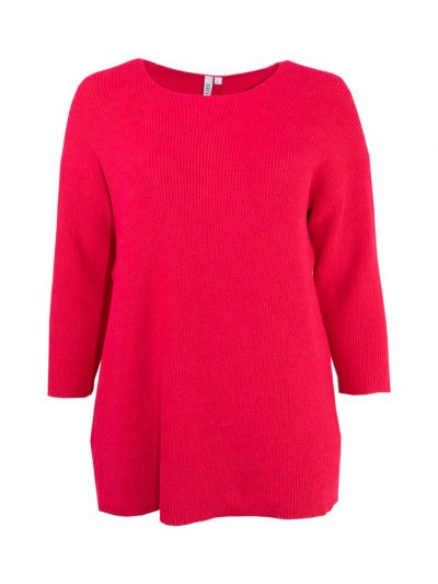 CISO sweater rib soft raspberry red plus size fashion online