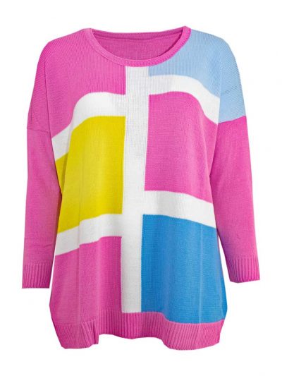 Boxy Jumper Colourblock in 3 colours plus size layering fashion online