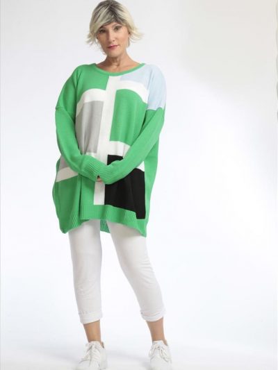 Boxy Jumper Colourblock in 3 colours plus size layering fashion online