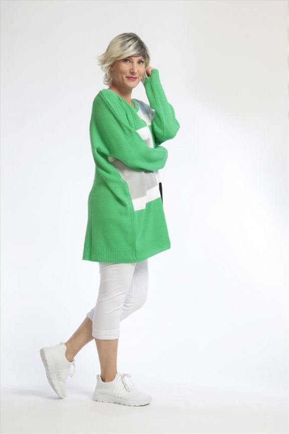 Kastiger Pullover Colourblocking große Größen Lagenlook Mode online