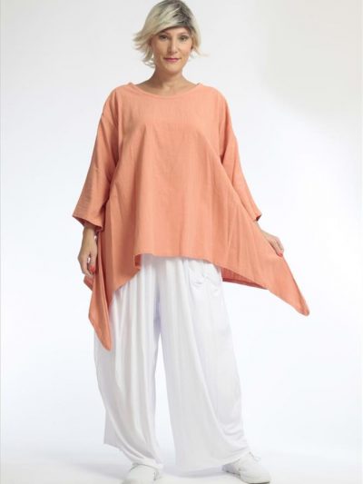 Big tunic top cotton handkerchief hemline 3 colors plus size fashion online