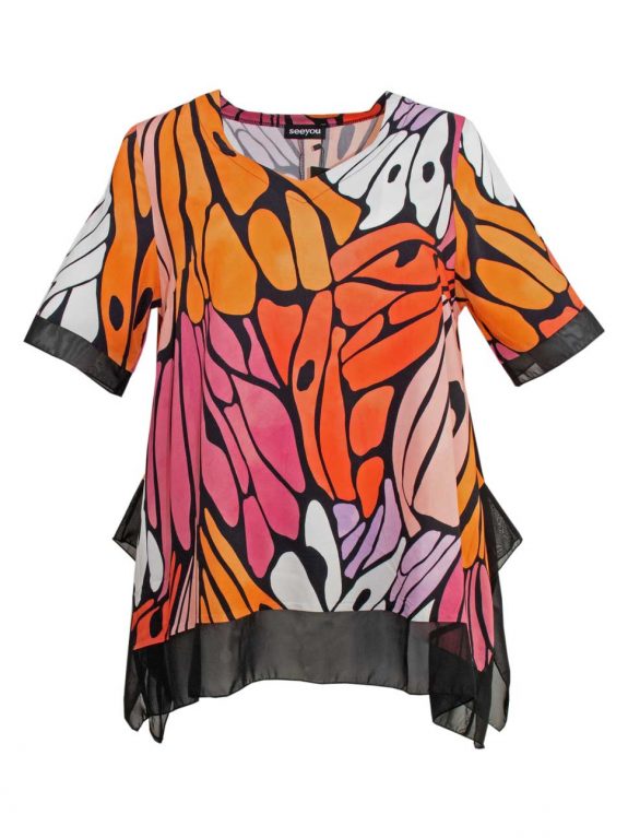 seeyou Tunika pink orange zipfelig große Größen Mode online