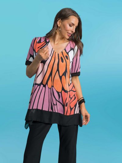 seeyou Tunika pink orange zipfelig große Größen Mode online