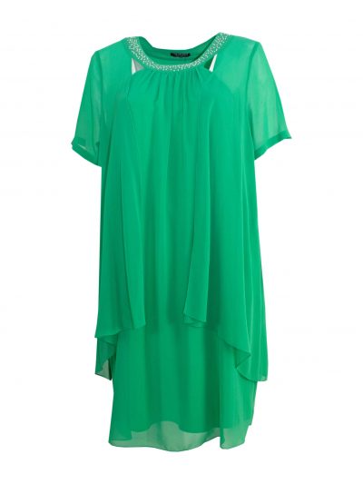 Verpass green chiffon dress plus size fashion online