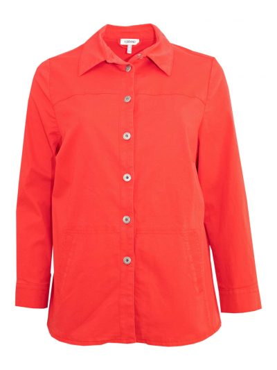KjBRAND Jacket organic cotton red plus size fashion online