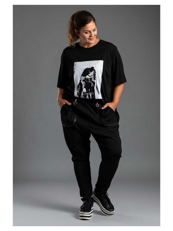 Gozzip Shirt Motiv Kamera Foto schwarzweiß große Größen Lagenlook Mode online