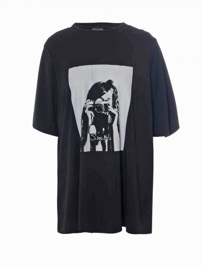 Gozzip T-Shirt Motif camera foto black & white plus size layering fashion online