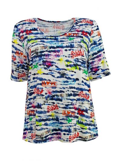 Mona Lisa Shirt Druck Love große Größen Mode online