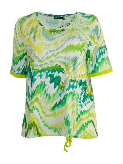 seeyou Shirt zickzack grün Bändel große Größen Sommer Mode online