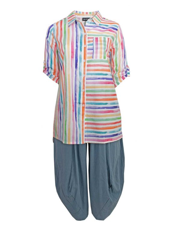 seeyou Long-Bluse Streifen Krempelarm große Größen Sommer Mode online