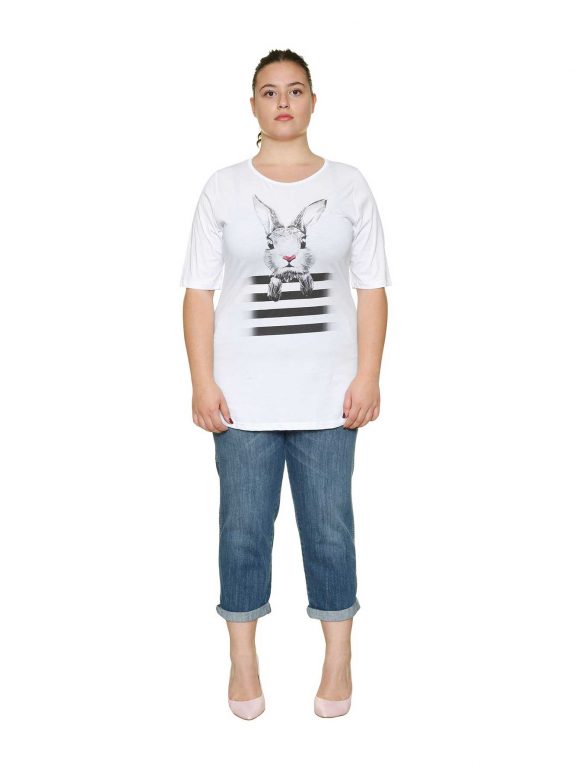 Sophia Curvy T-Shirt Hase große Größen Mode Lagenlook online