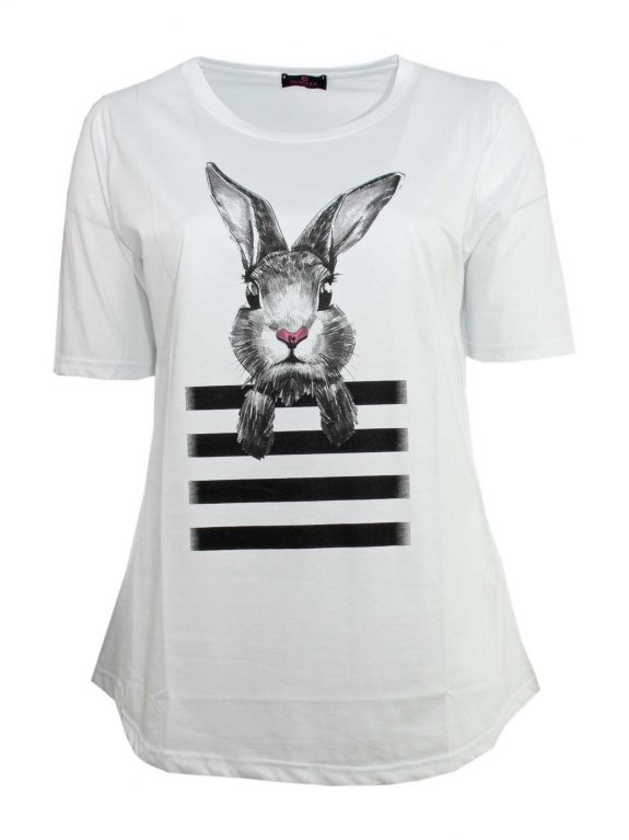 Sophia Curvy T-Shirt Hase große Größen Mode Lagenlook online