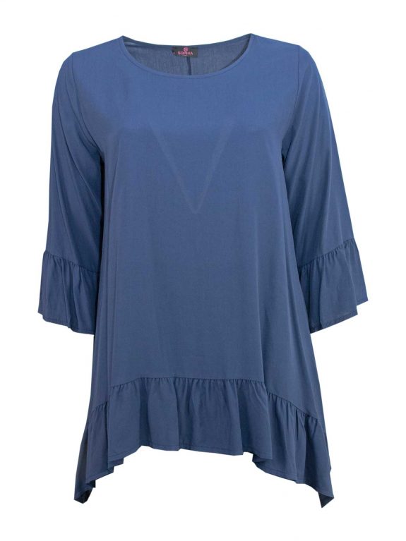 Sophia Curvy Anzug Blusen-Shirt Hose Volants große Größen Lagenlook Mode online