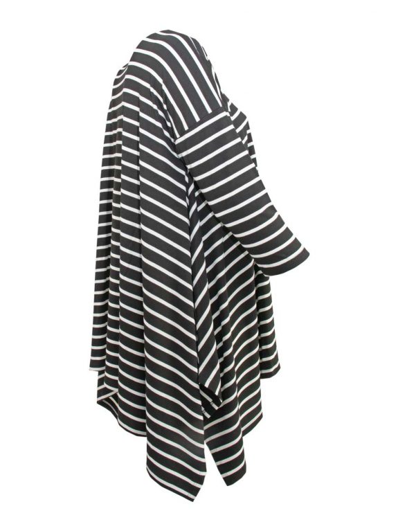 Gozzip Tunika Ringel schwarz-weiß oversized große Größen Lagenlook Mode online