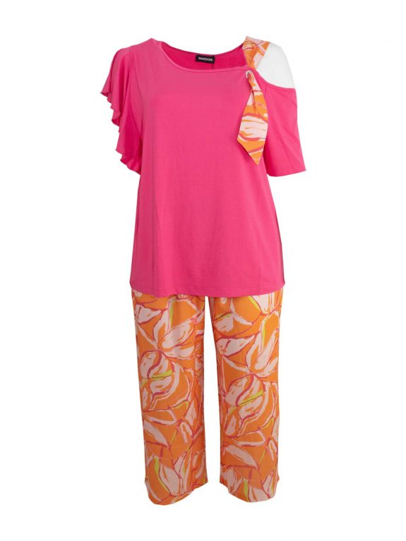 seeyou Culotte orange Print Shirt pink große Größen Sommer Mode online