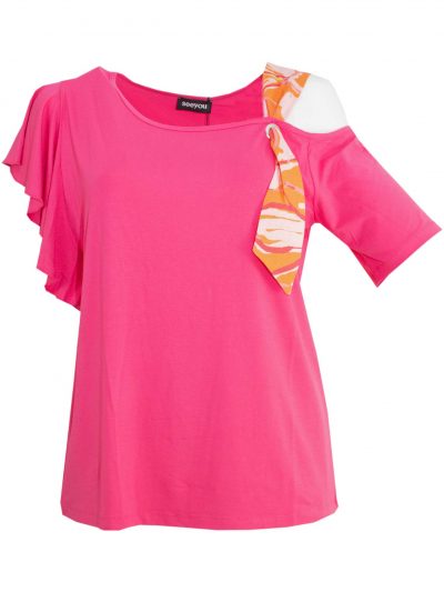 seeyou Top pink shoulder cutout plus size summer fashion online