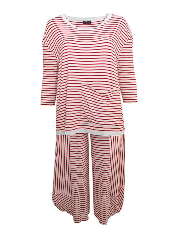Sophia Curvy Culotte Hose Shirt rot oversized große Größen Lagenlook Sommer Mode online