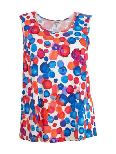 KjBRAND Cami white red blue dots princess seams summer plus size fashion online