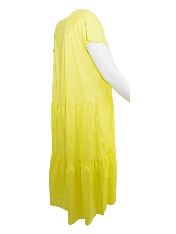 Elena Miro gelbes Maxi-Kleid Bahnen feine Baumwolle große Größen italienische Sommer Mode online