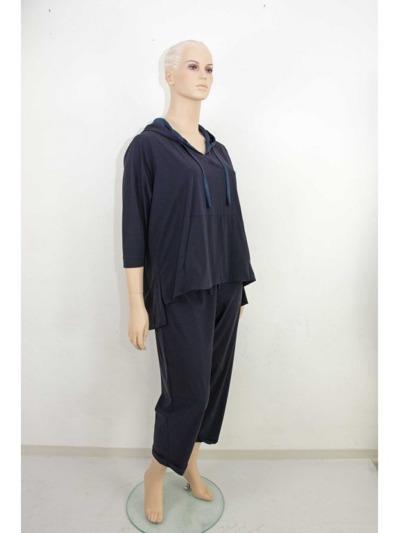 Sallie Sahne Shirt Hoodie dunkelblau große Größen Sommer Mode online