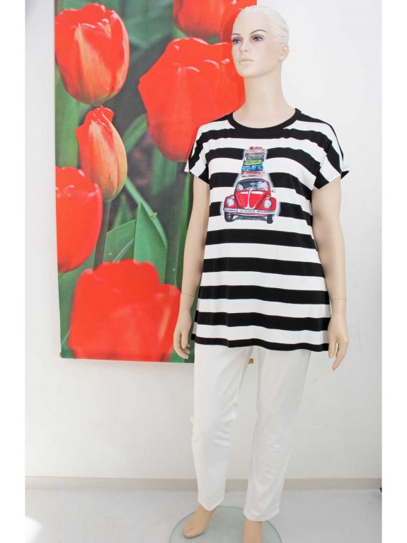 Doris Streich Top stripes beetle short sleeve plus size summer fashion online