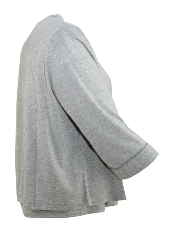Verpass Twinset Jacke Top silber Lurex 3/4-Arm große Größen Sommer Party Mode online