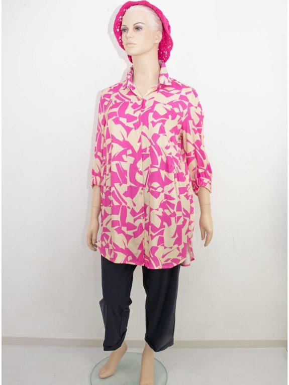 Verpass Long Blouse pink print plus size summer fashion online