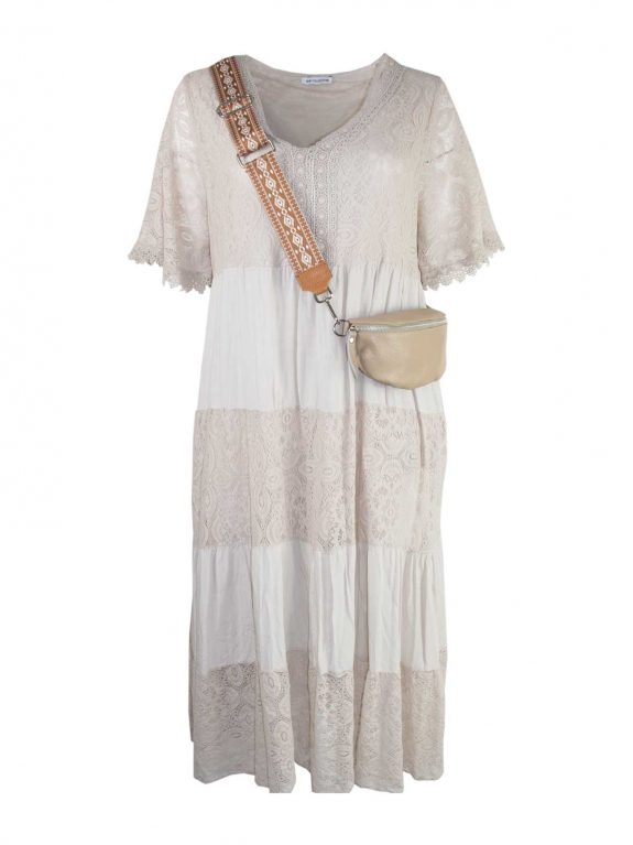 Dress Boho lace sand colored plus size summer fashion online